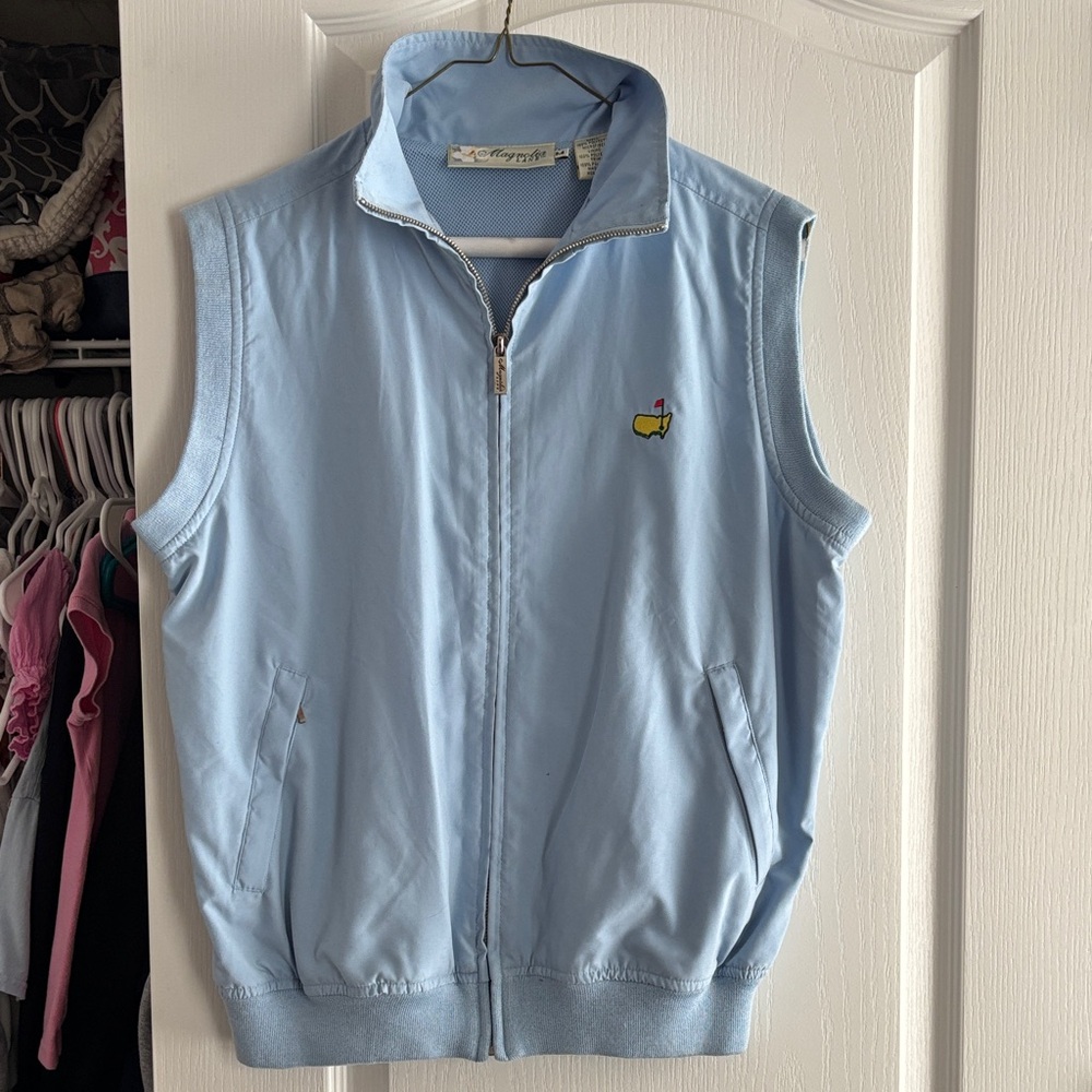 Masters Authentic by Magnolia Lane Light Blue Sleeveless Zip-Up Vest